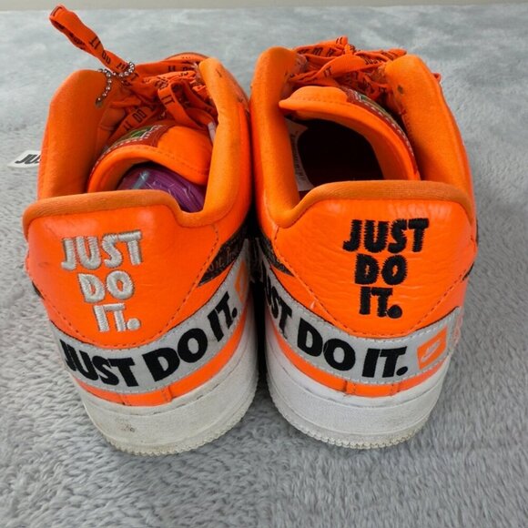 Nike Air Force 1 Just Do It Bright Orange Men’s Sneakers Size 8 US - AR7719-800 - Picture 10 of 16